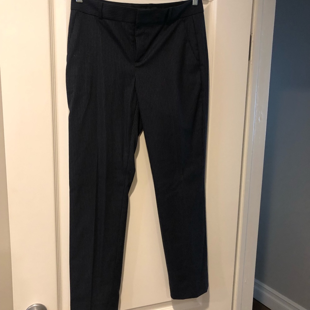 Banana Republic navy striped slacks